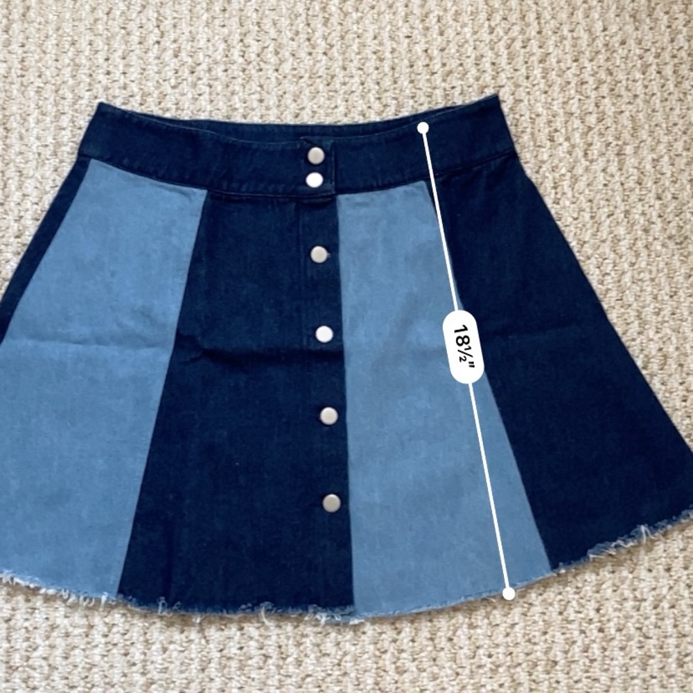 STOLEN HEARTS | Denim Mini Skirt Large - Picture 13 of 16